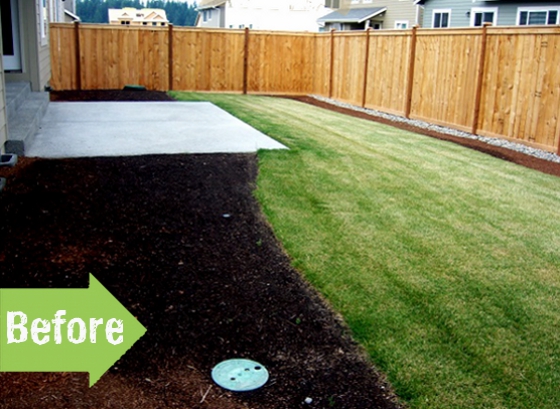 Suburban Backyard Landscape Design : before and after, backyard, hardscape, landscape, makeover, small yard Suburban Backyard Landscape Design : before and after, backyard, hardscape, landscape, makeover, small yard