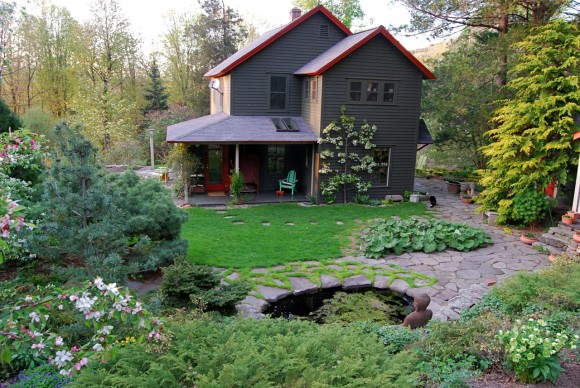 Margaret Roach Garden from uphill, spring