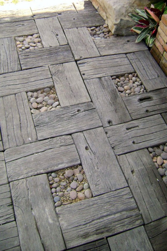 Wood Grain Concrete Pavers PITH + VIGOR