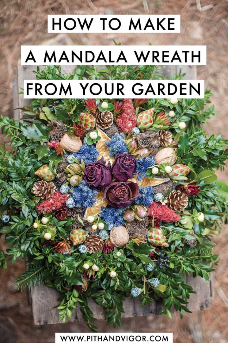 How to make a mandala wreath from your garden