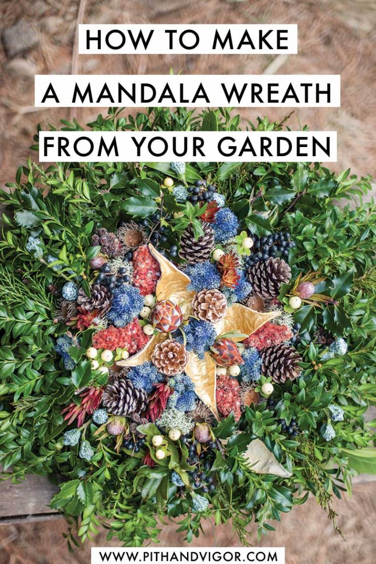 How to make a mandala wreath from your garden