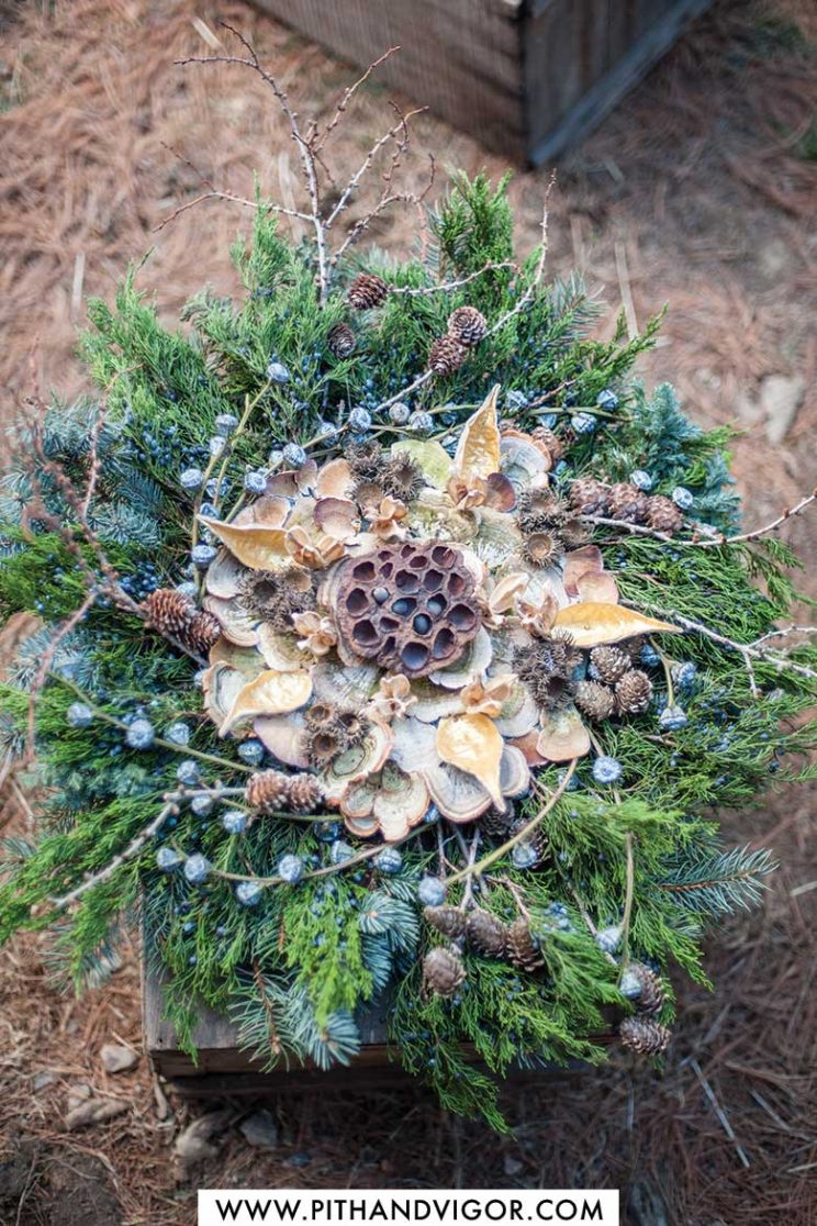 Hos to make a mandala wreath from your garden